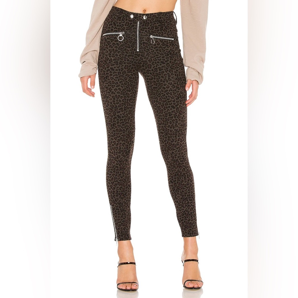 BLANK NYC Zipper Utility Leopard Print Skinny Pants-Size 27-NWT